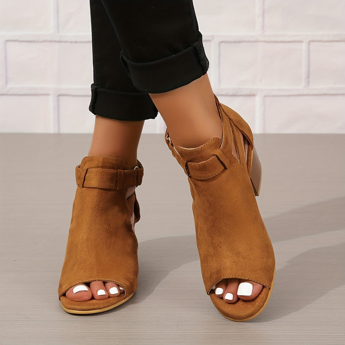 Peep toe detail close-up