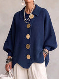 Chunky knit cardigan front view