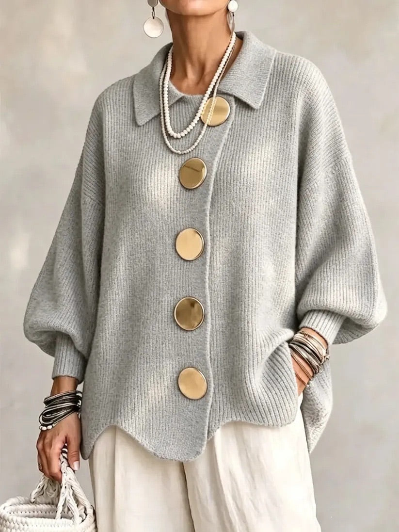Close-up of chunky knit texture