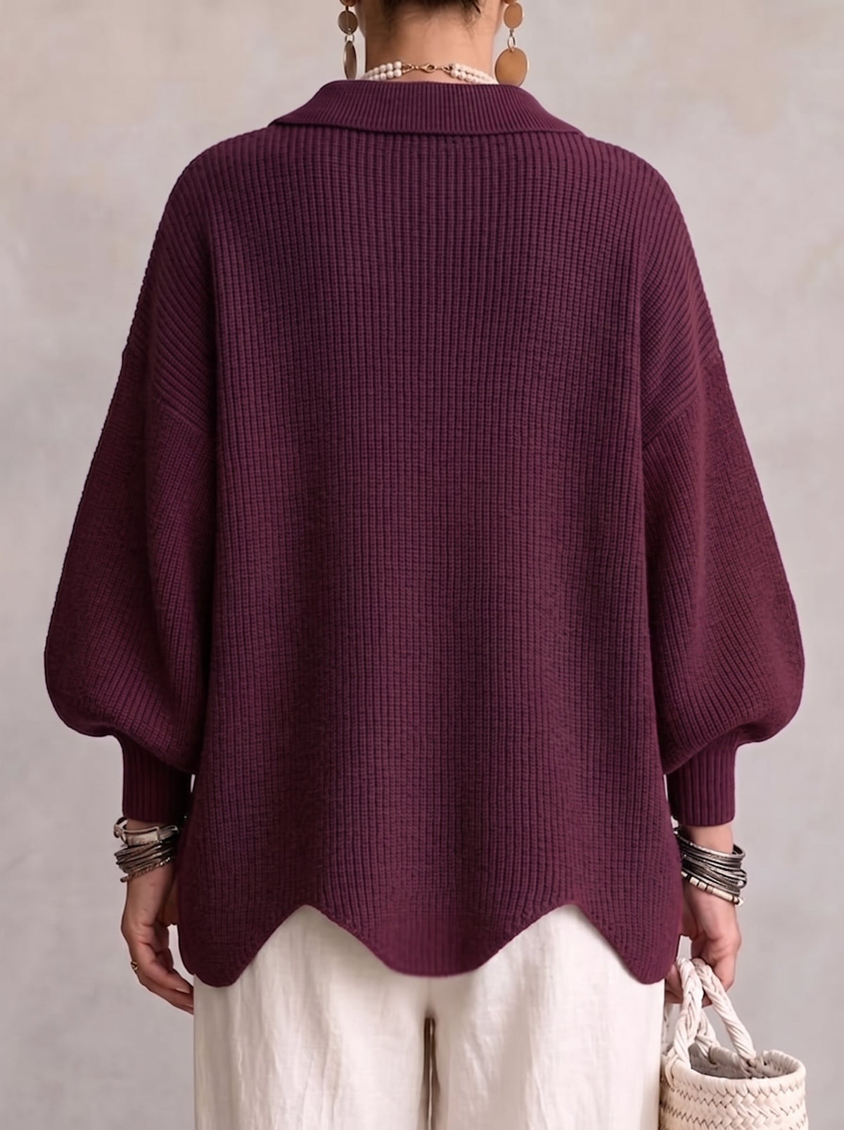 Cardigan styled with a skirt