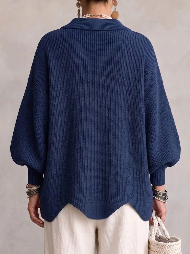 Full length view of knit cardigan