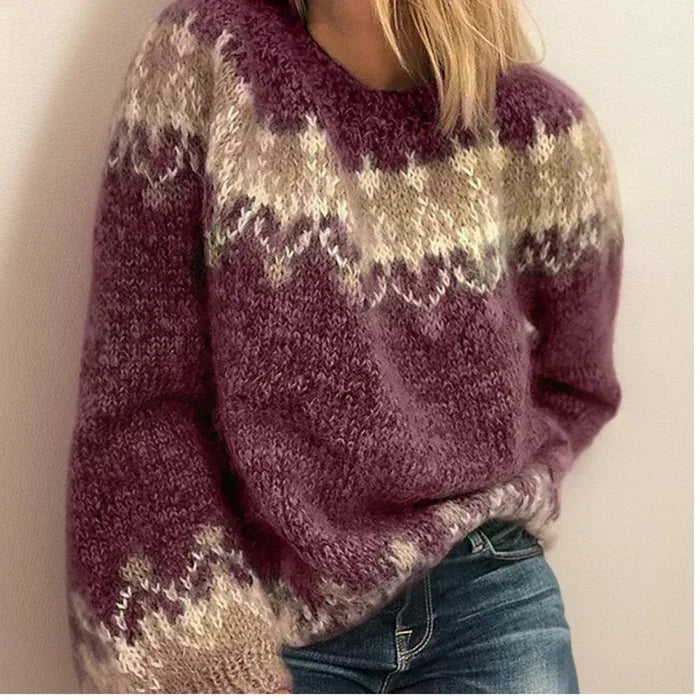 Chunky knit sweater knit texture close-up