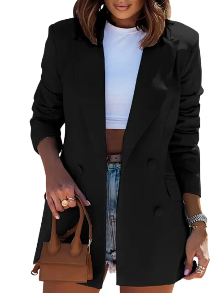 Tailored blazer styled with trousers