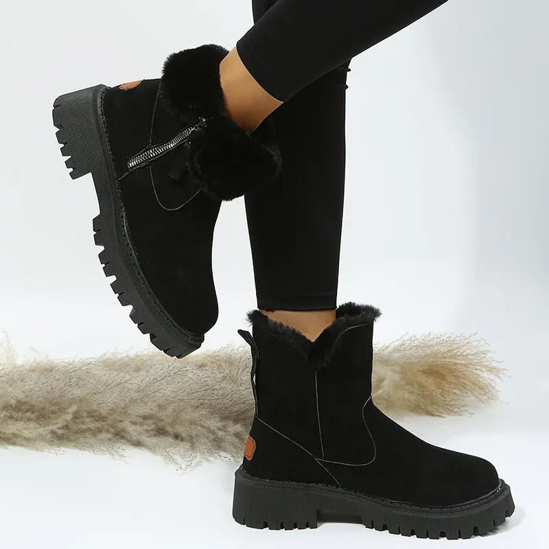 Winter boots side profile view