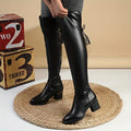 Black cushioned boots side view