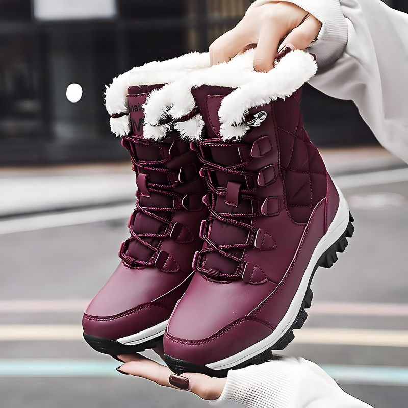 Winter boot with extra padded heel and forefoot