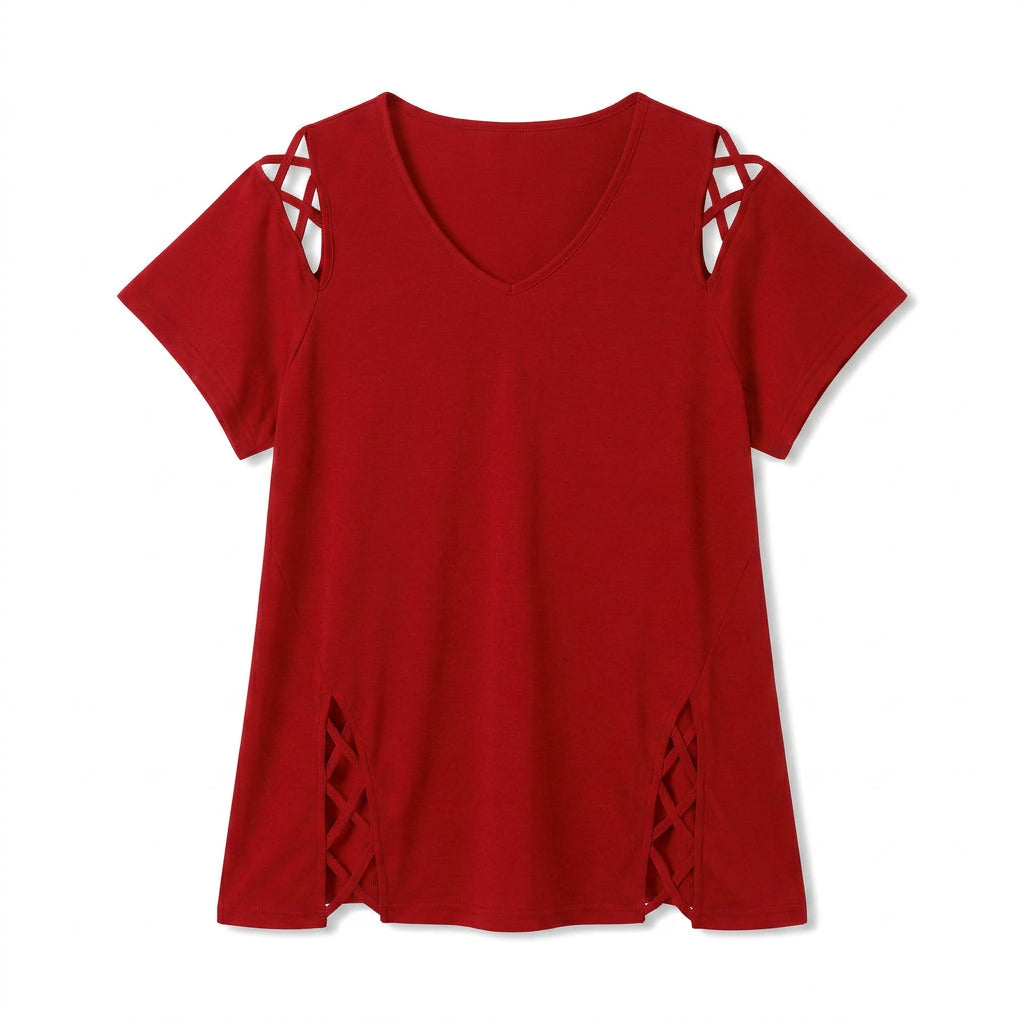 Close-up of subtle cutout detailing