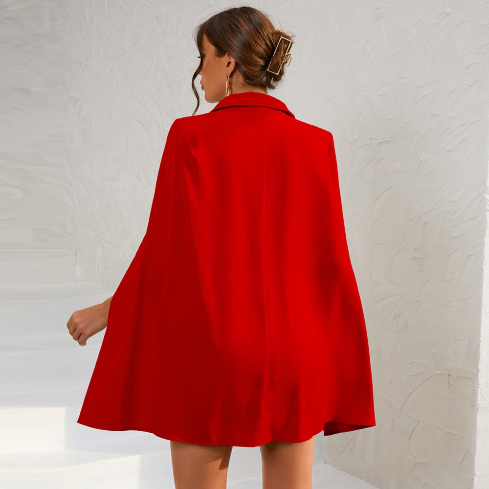 Cape blazer dress full view
