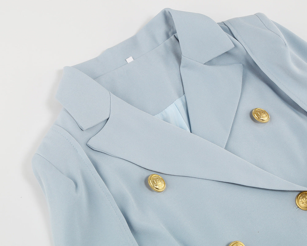 Cape blazer dress formal styling