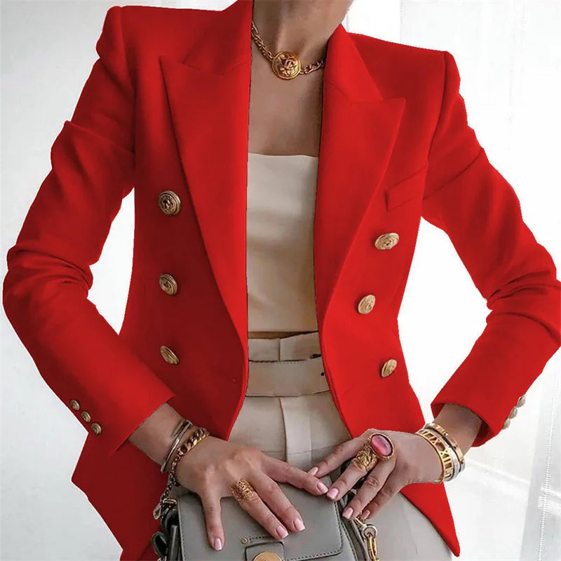 Peak lapel blazer side profile