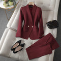 Tailored double breasted trouser suit front view