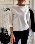 Fitted high neck sleeveless top front view