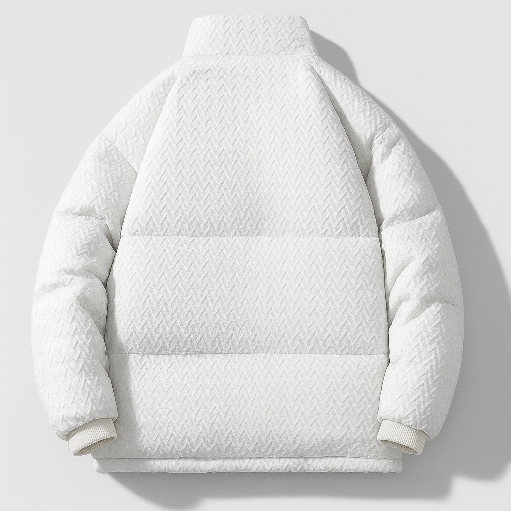 Puffer jacket side view