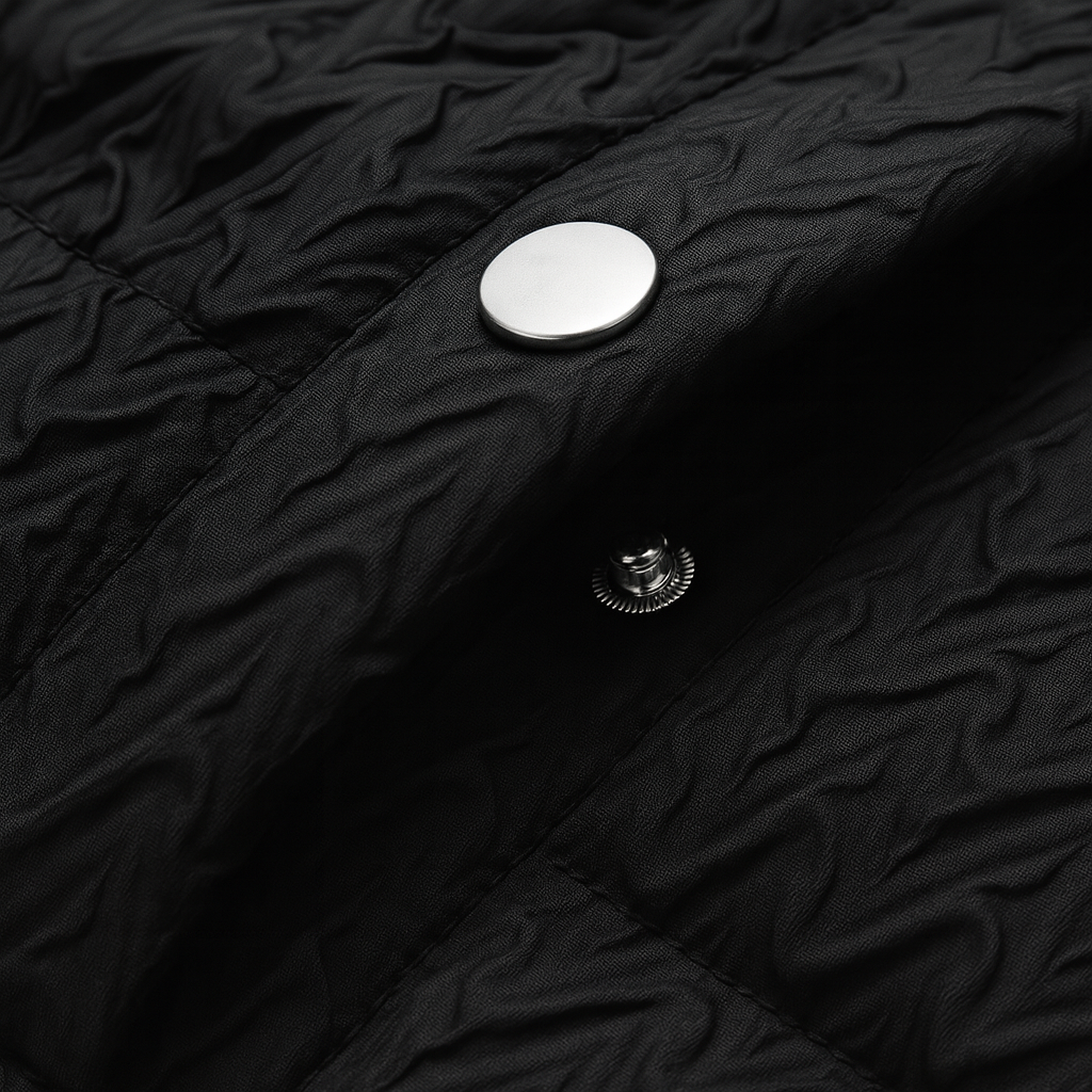 Puffer jacket side pocket detail