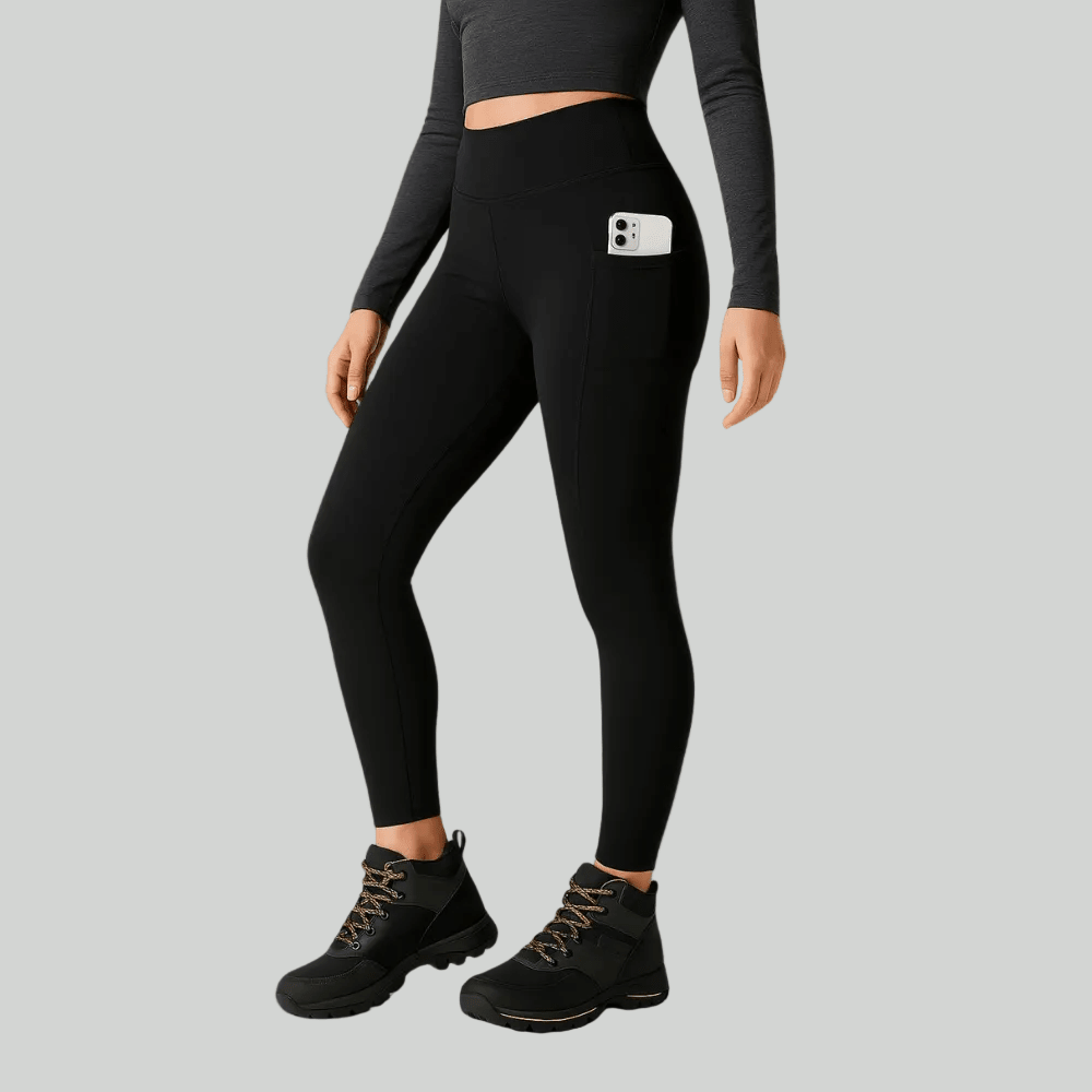 High-waisted stretch leggings side view