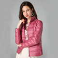 Lightweight quilted puffer jacket back view