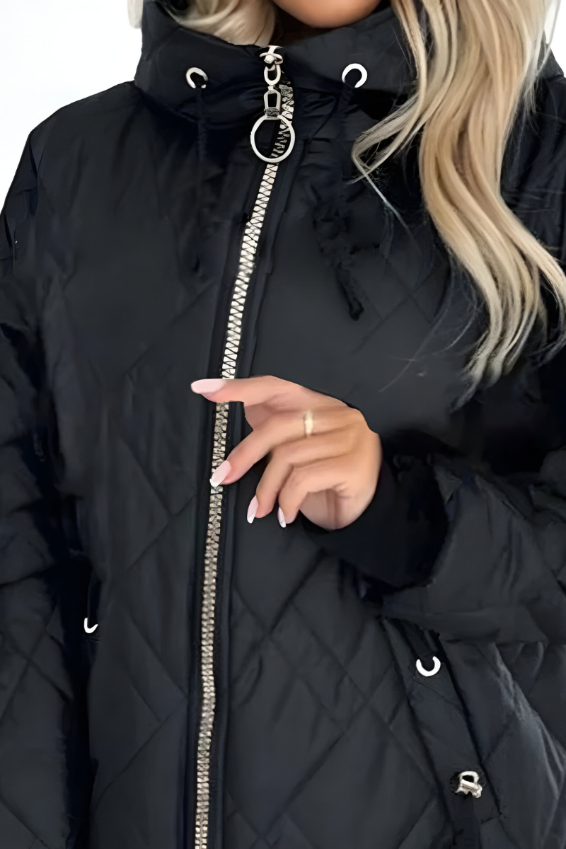Puffer jacket shown in available colour options