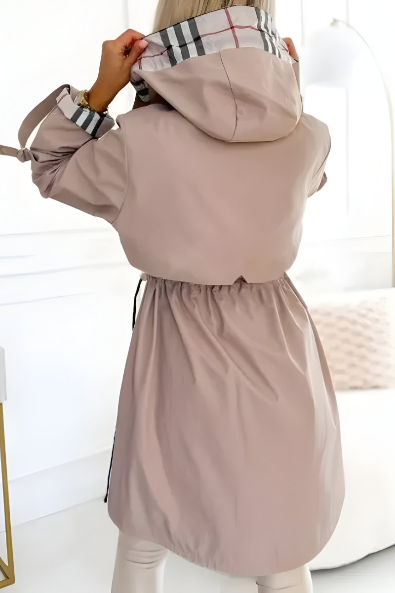 Lightweight parka back view