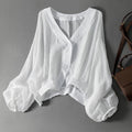 Linen blouse front view