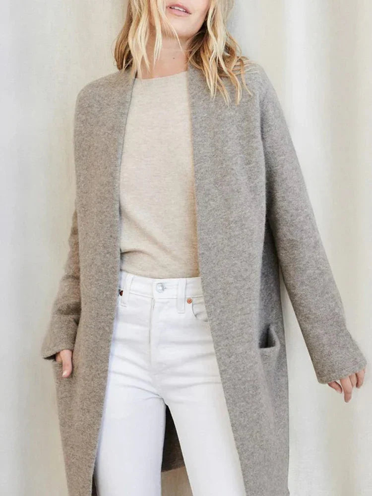 Cardigan in khaki colour