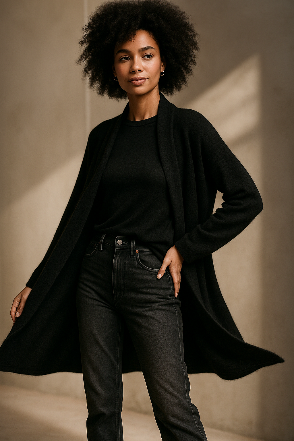 Cardigan full length styling