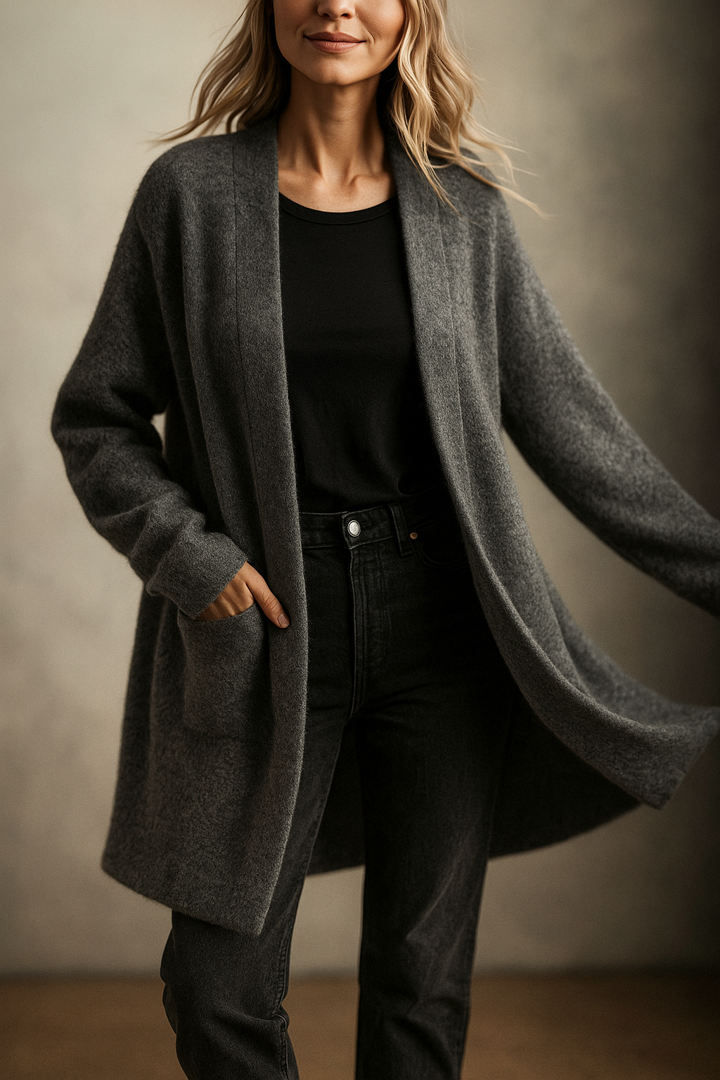 Cardigan styled for casual outfit