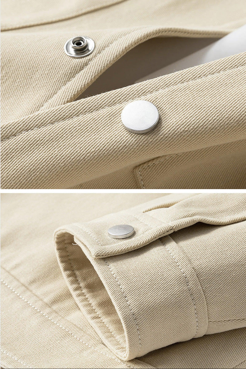 Close-up of button closure