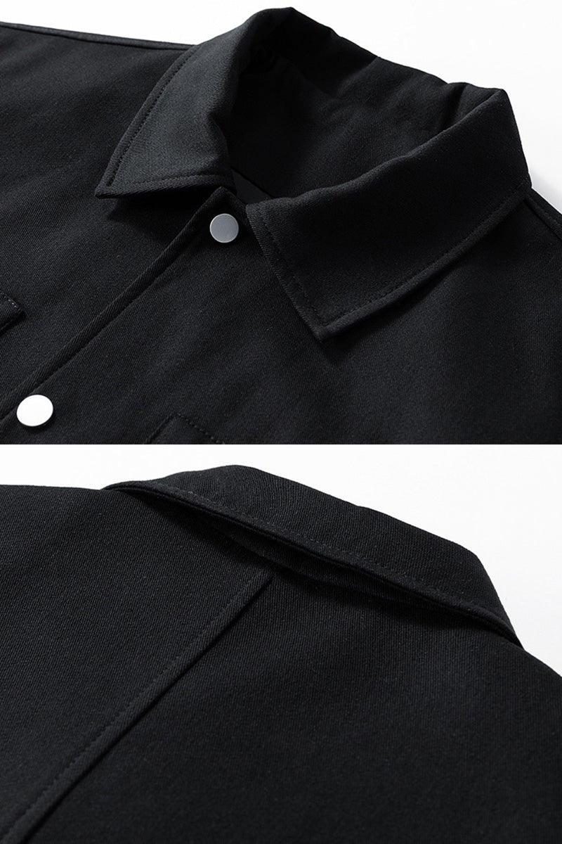 Jacket styled with a sweater