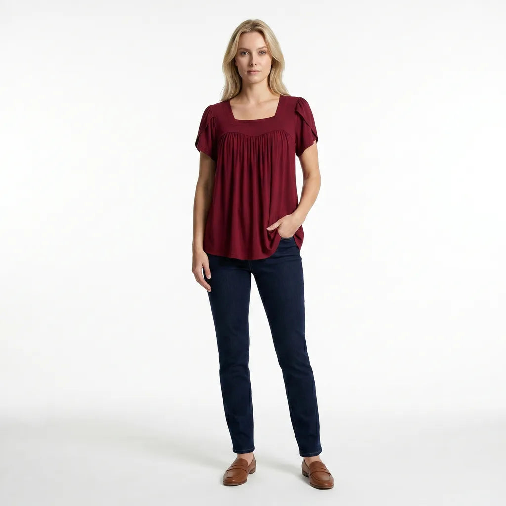 Puff sleeve blouse side view
