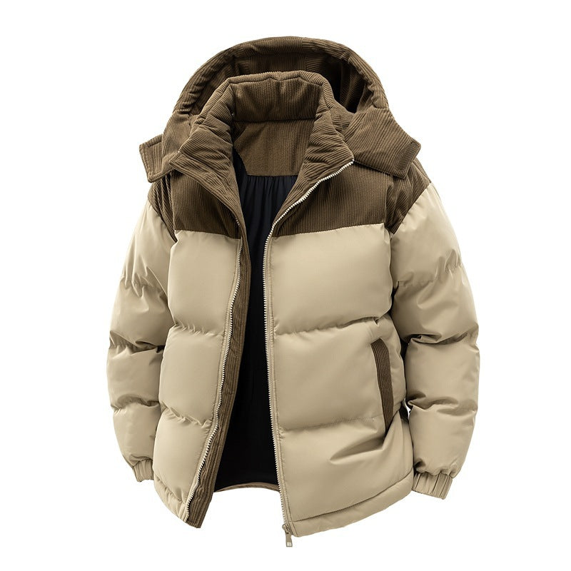 Quilted puffer jacket front view