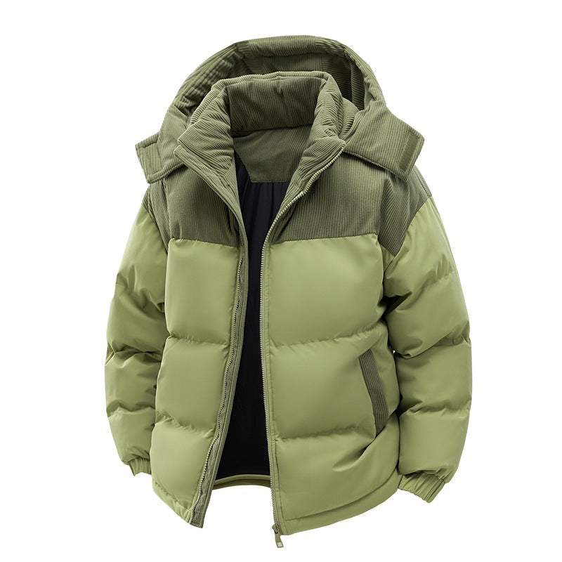 Quilted puffer jacket side view