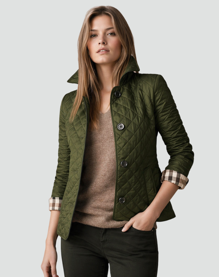 Quilted jacket pocket detail
