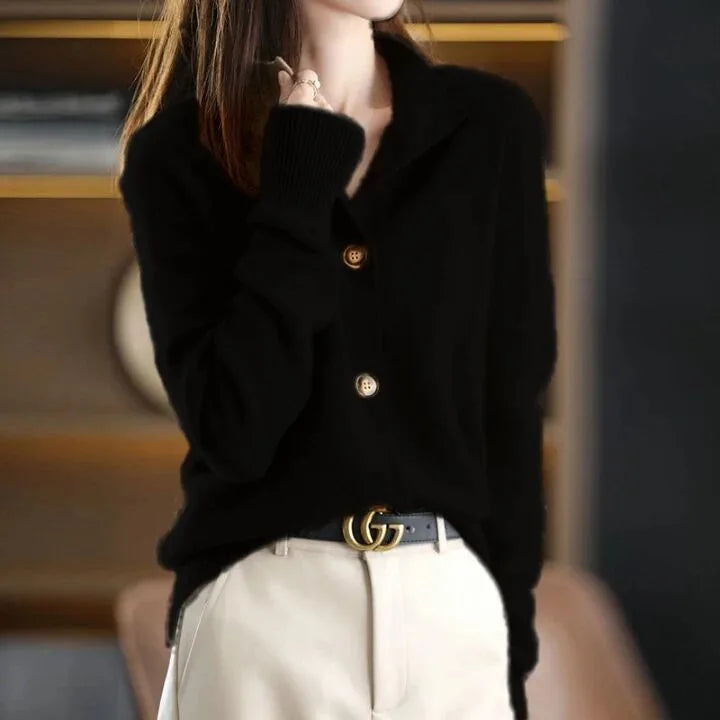 Cardigan back view styling