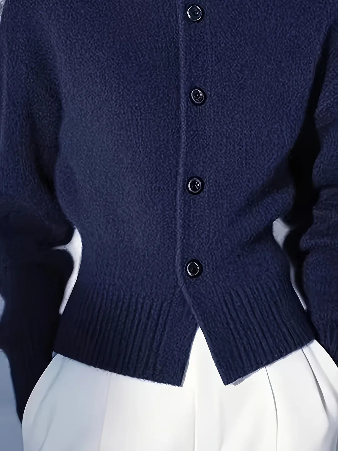 Close-up of mock neck collar