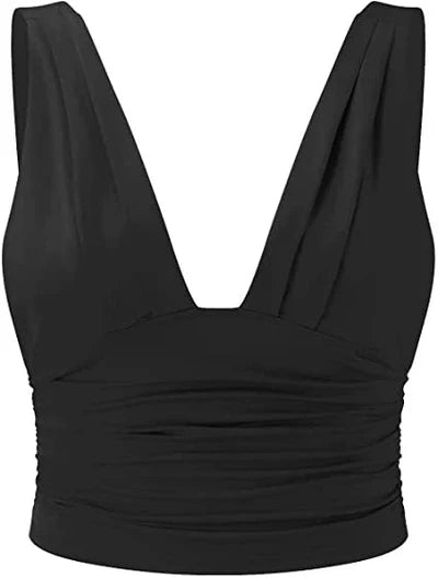 Sleeveless top in grey colour