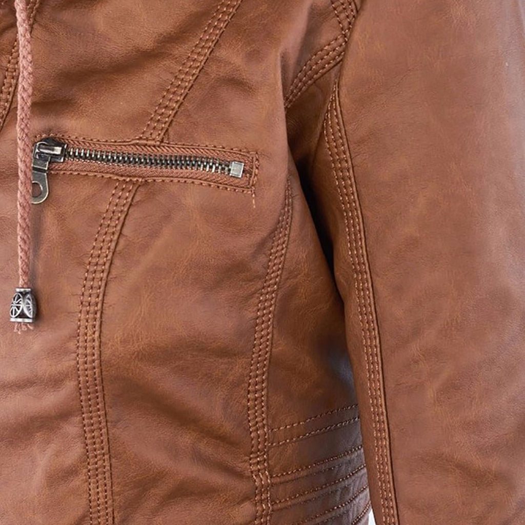 Black coat collar close-up
