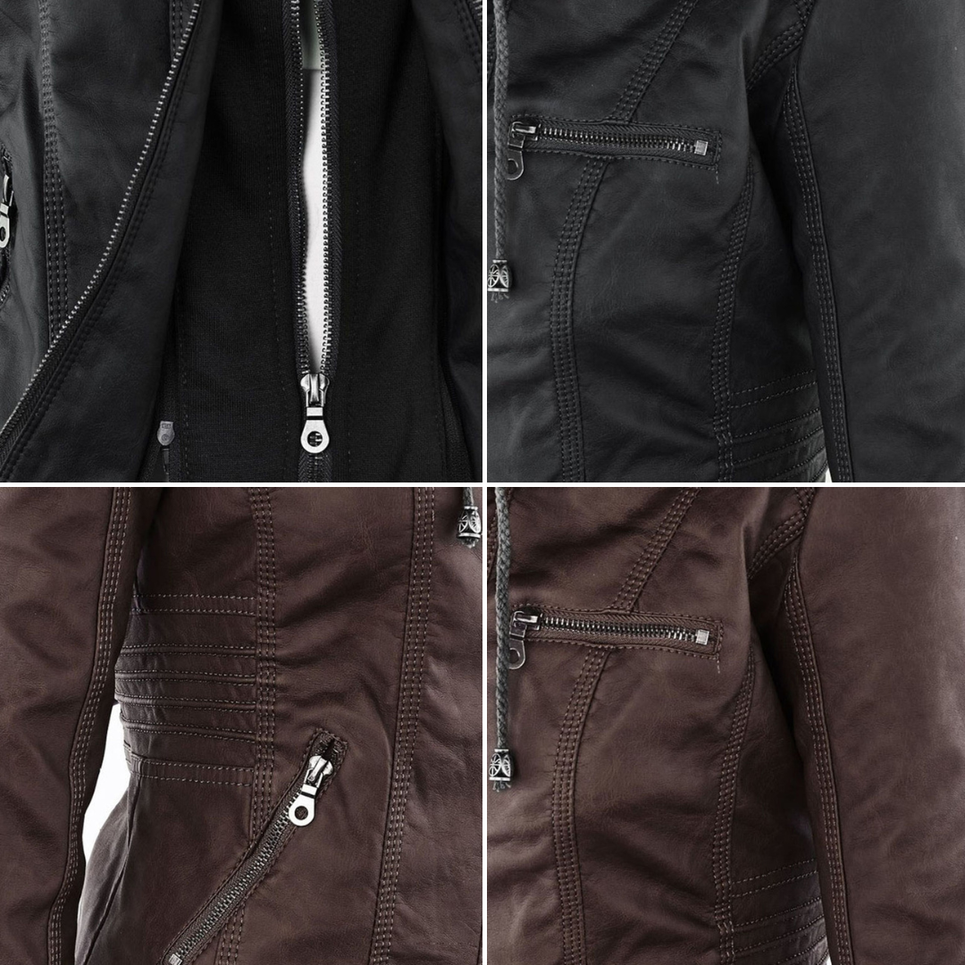 Brown coat styled outdoors