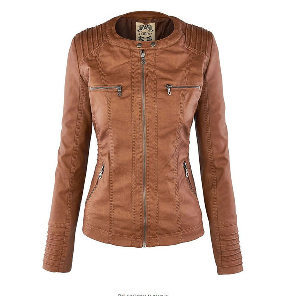 Khaki coat collar close-up