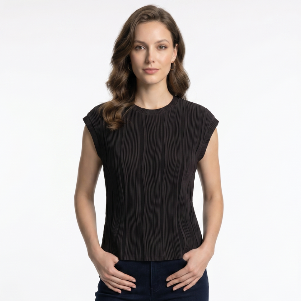 Soft raglan sleeve top front view