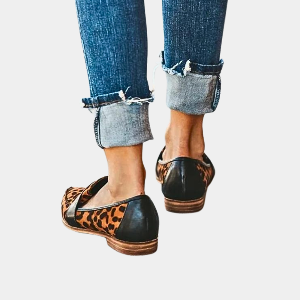 Suede-look loafer top view