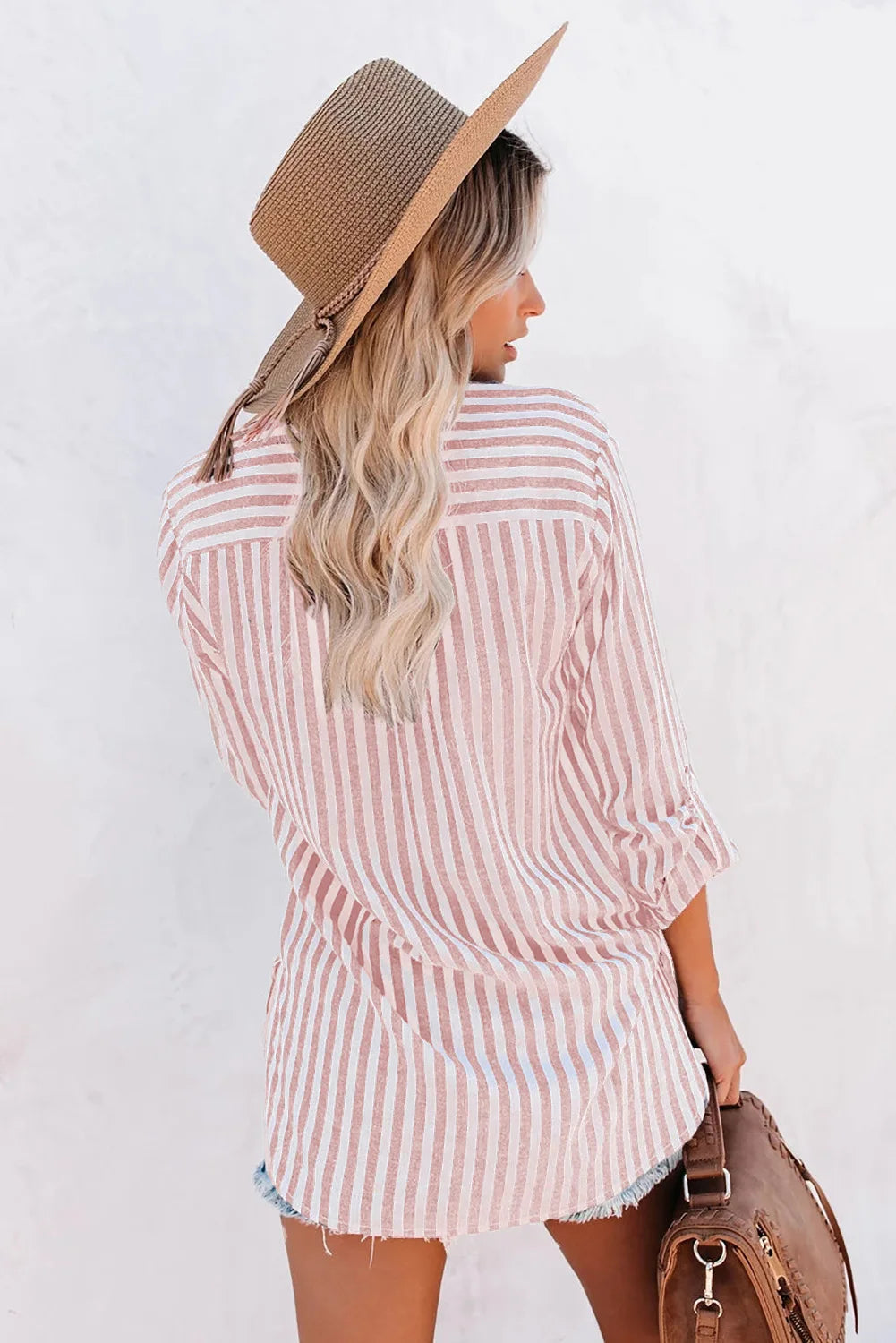 Striped blouse close up detail