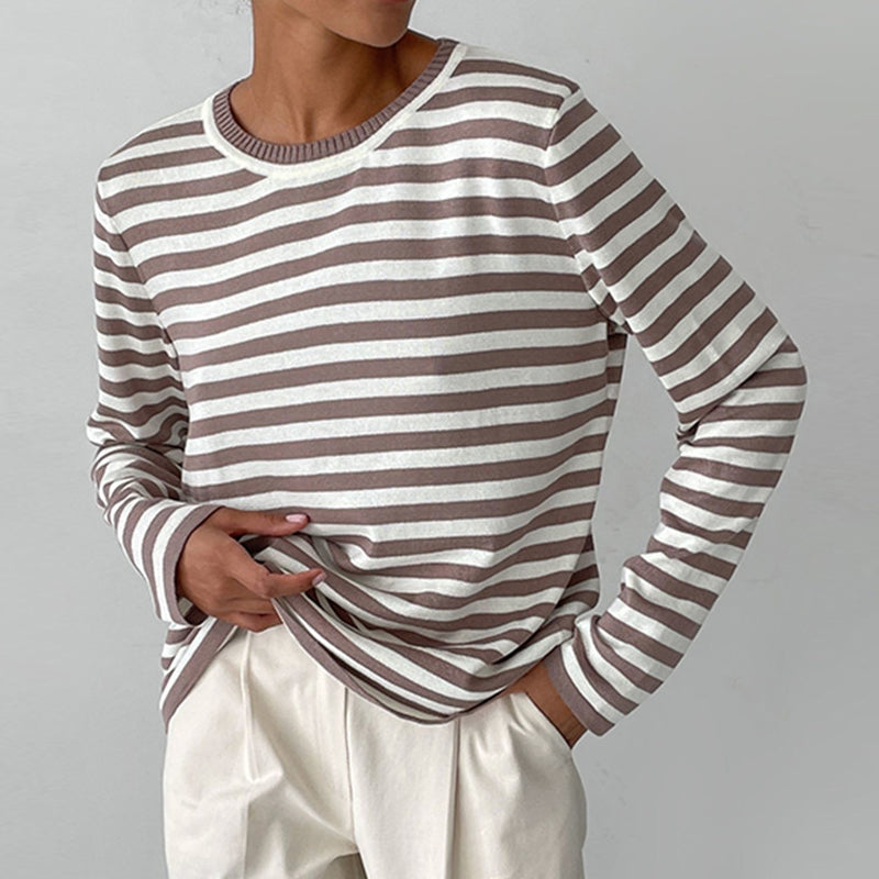 Striped jumper back view