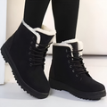 Black winter boots front view