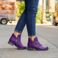 Stylish side-zip ankle boots front view