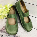Suede Mary Jane shoes sole view