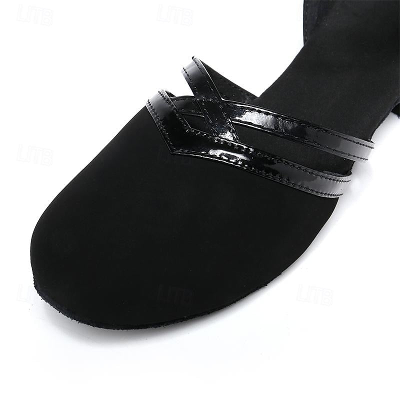 Model wearing Latin dance shoes while dancing