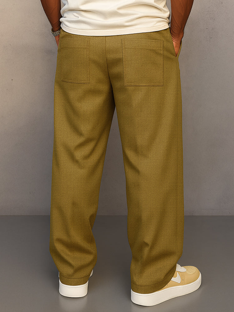 Back view of tailored waist trousers