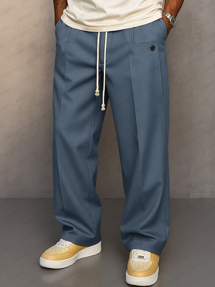 Side view of tailored trousers silhouette