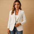 Tailored fitted blazer front view