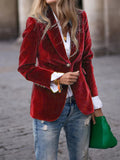 Velvet blazer front view